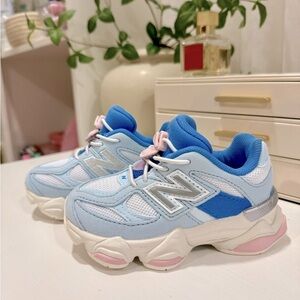 New Balance 9060 Pink and Sky Blue Toddler Sneakers